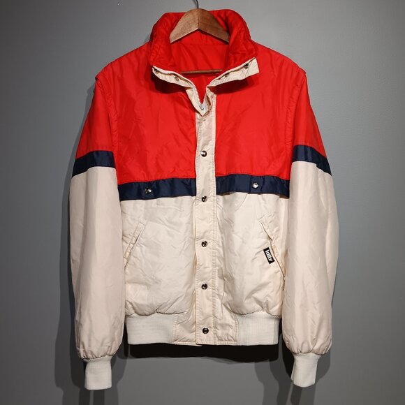 Vintage 1980s White & Red Killy By Asics Goretex Jacket (Men's Size 42/Large) - Picture 1 of 12